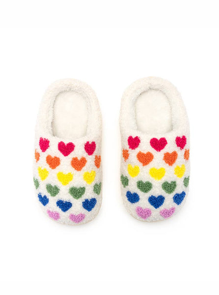 Rainbow Hearts Kid’s Slippers