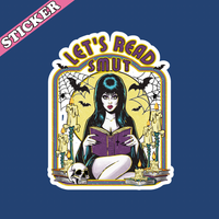 Let’s Read Smut Sticker, Elvira, Spooky Witchy Vinyl Sticker