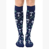 Forest Mushrooms Compression Knee High Sock