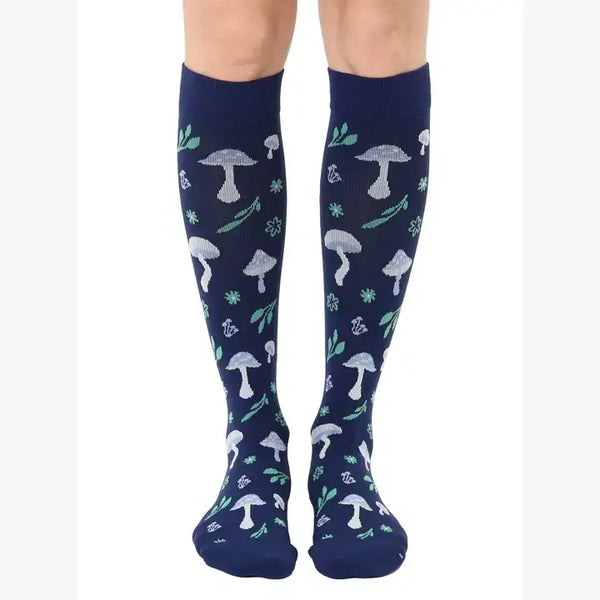 Forest Mushrooms Compression Knee High Sock