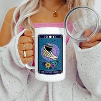 The Coffee Addict Tarot Card Insulated Travel Mug