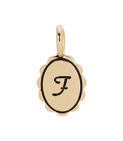 Scalloped Initial Charm