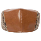 Faux Leather Men’s Driver With Herringbone Side Panels