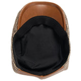 Faux Leather Men’s Driver With Herringbone Side Panels