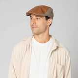 Faux Leather Men’s Driver With Herringbone Side Panels