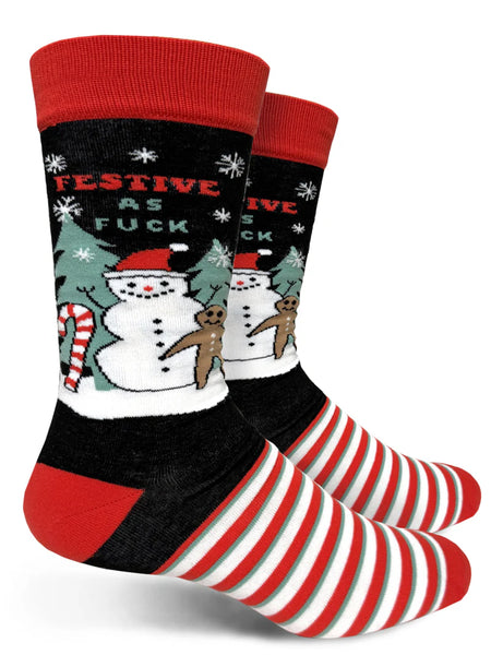 Festive As Fuck Men's Crew Socks