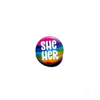 Bright Swirl Pronoun Buttons