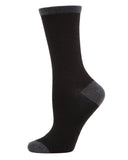 Tipped Flat Knit Cashmere Crew