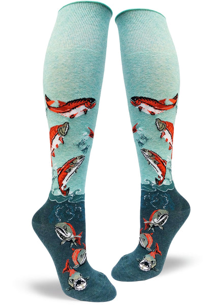 Sockeye Salmon Knee High Sock