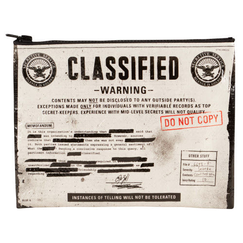 Classified Zipper Pouch