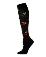 Very Cherry Bamboo Compression Knee High Sock