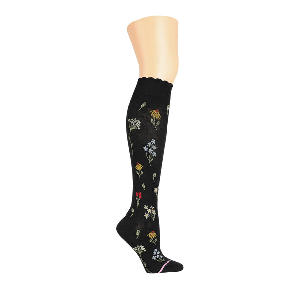 Wildflower Knee High Compression Socks