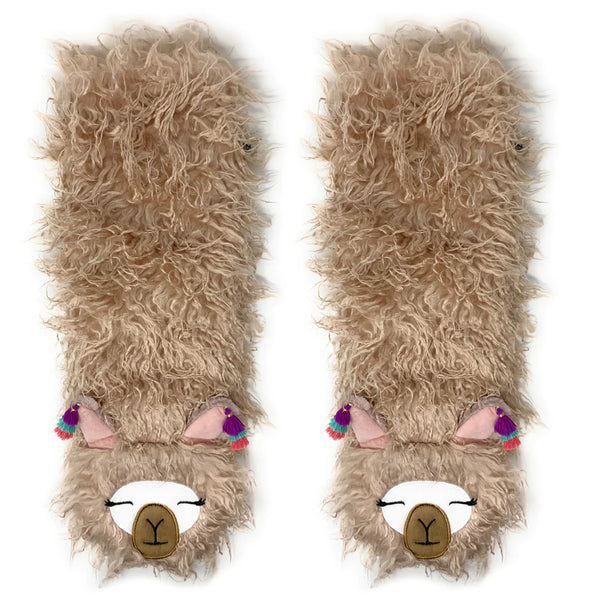 Pink Llama Luxury Plush Slipper Socks