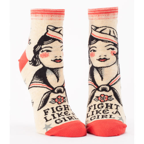 Fight Like A Girl Ankle Sock