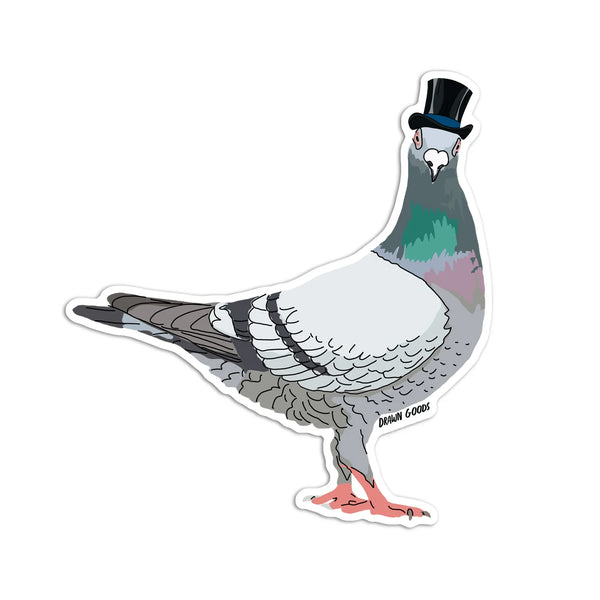 Top Hat Pigeon Sticker