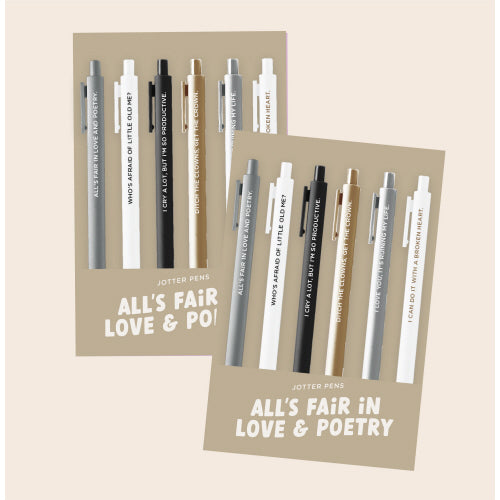 All’s Fair in Love and Poetry Swiftie Jotters Pen Set 6-Pack