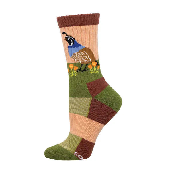 Quail and Poppies Merino Wool Crew