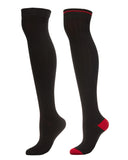 Tipped Rib Cashmere Blend Over the Knee Warm Sock 2-Pack