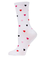 Delicate Multi Heart Bamboo Crew