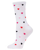 Delicate Multi Heart Bamboo Crew