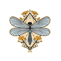 Floral Dragonfly Sticker