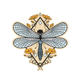 Floral Dragonfly Sticker