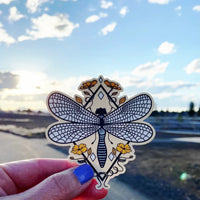 Floral Dragonfly Sticker