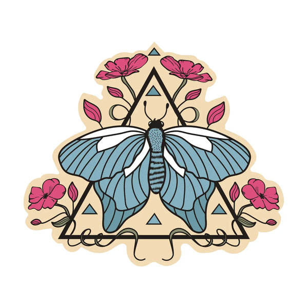 Floral Butterfly Sticker