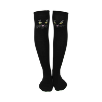 Black Cat Over the Knee Socks