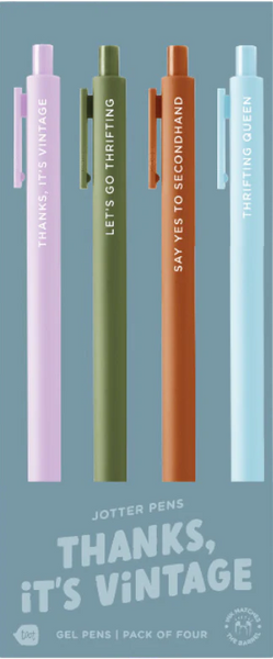 Thanks, It’s Vintage Jotters Pen Set 4-Pack