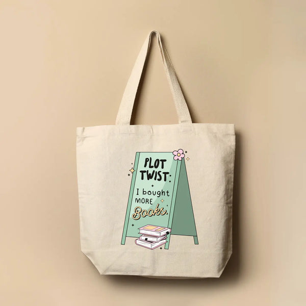 Plot Twist: I Bought More Books Tote Bag