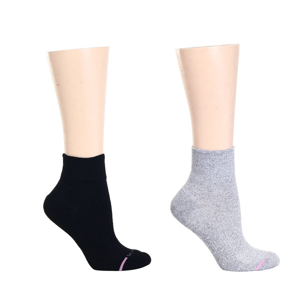 Solid Quarter Crew Compression Socks 2-Pack