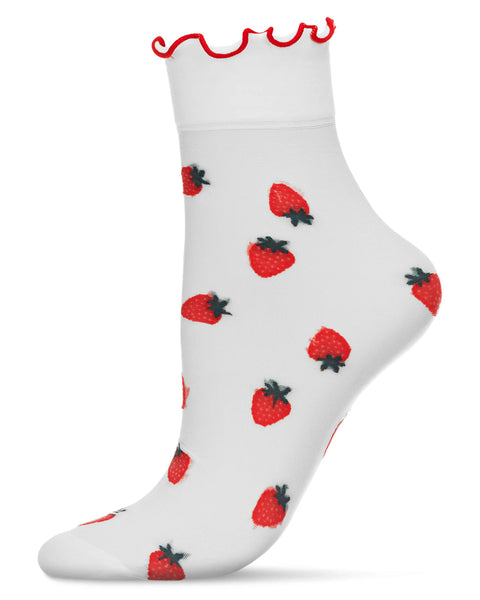 Strawberry Dream Ruffle Cuff Anklet