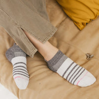 Contrast Stripe Ankle Compression Socks 2-Pack
