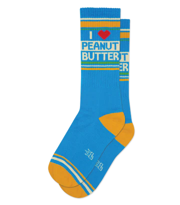 I ❤️ Peanut Butter Unisex Gym Crew Socks