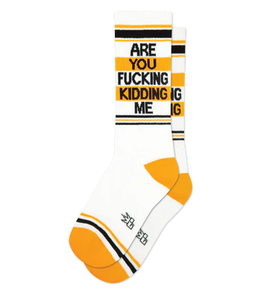 Are You Fucking Kidding Me Unisex Gym Crew Socks
