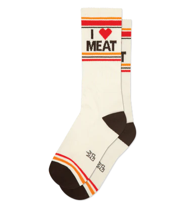 I ❤️ Meat Unisex Gym Crew Socks