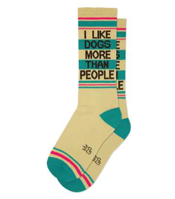 I Like Dogs More Than People Unisex Gym Crew Socks