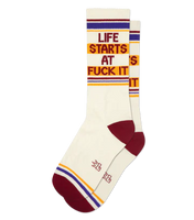 Life Starts At Fuck It Unisex Gym Crew Socks
