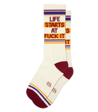 Life Starts At Fuck It Unisex Gym Crew Socks