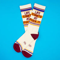 Life Starts At Fuck It Unisex Gym Crew Socks