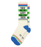 These Are My Lucky Mahjong Socks Unisex Gym Crew Socks