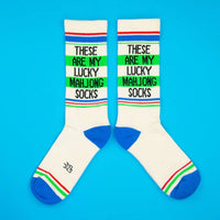 These Are My Lucky Mahjong Socks Unisex Gym Crew Socks