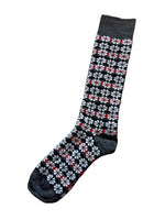Pin Wheel Floral Stripe Alpaca Crew