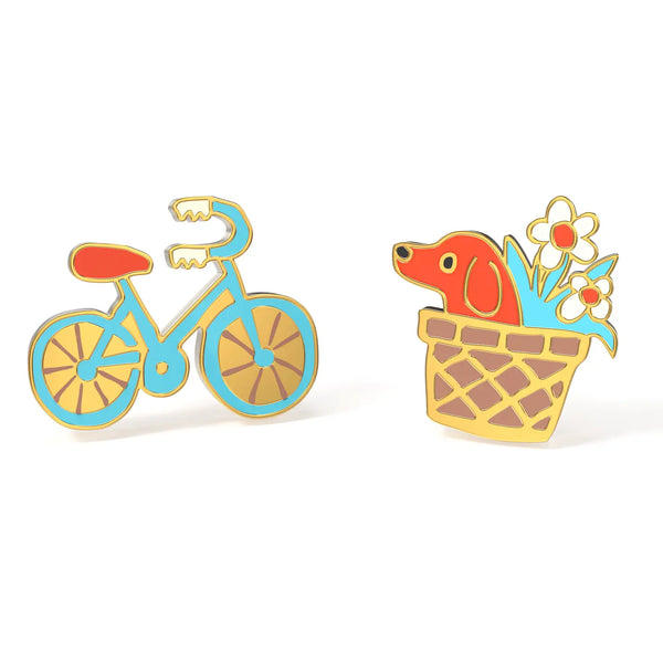 Bike & Basket Earrings