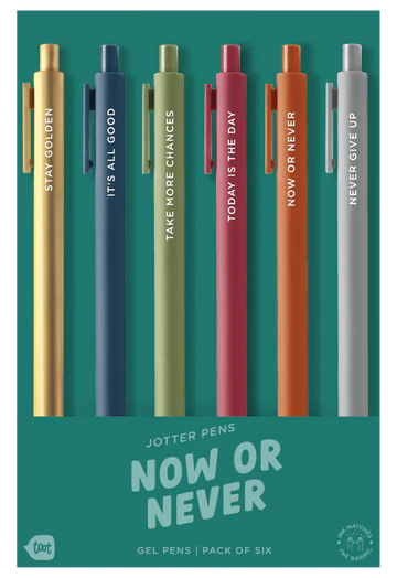 Now or Never Jotters Pen Set 6-Pack
