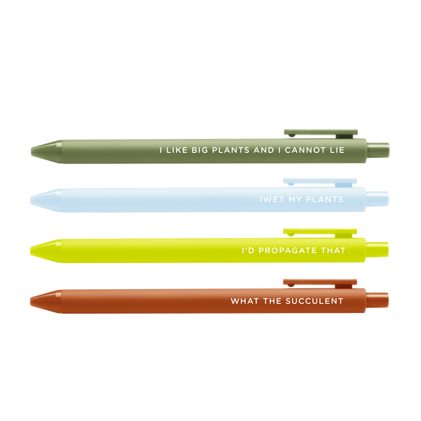 I Wet My Plants Jotters Pen Set 4-Pack