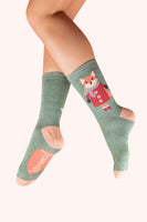Cosy Fox Glitter Bamboo Crew