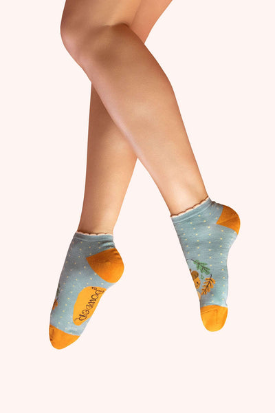 Happy Acorn Bamboo Ankle Sock