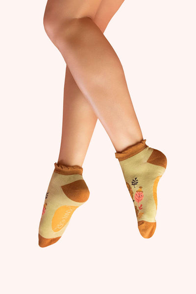 Happy Leaves Bamboo Ankle Sock